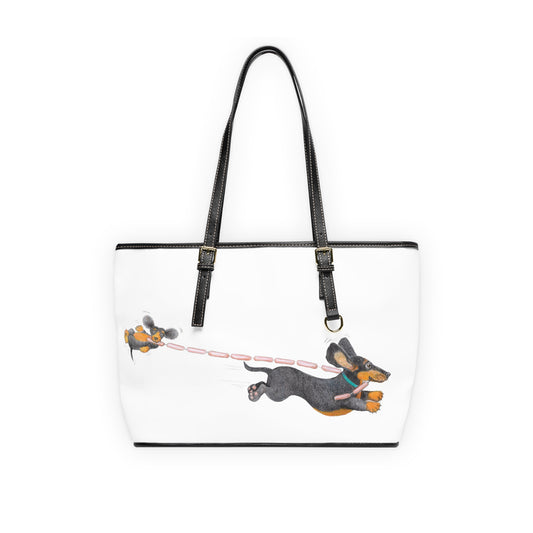 Cheeky Little Sausage PU Leather Shoulder Bag