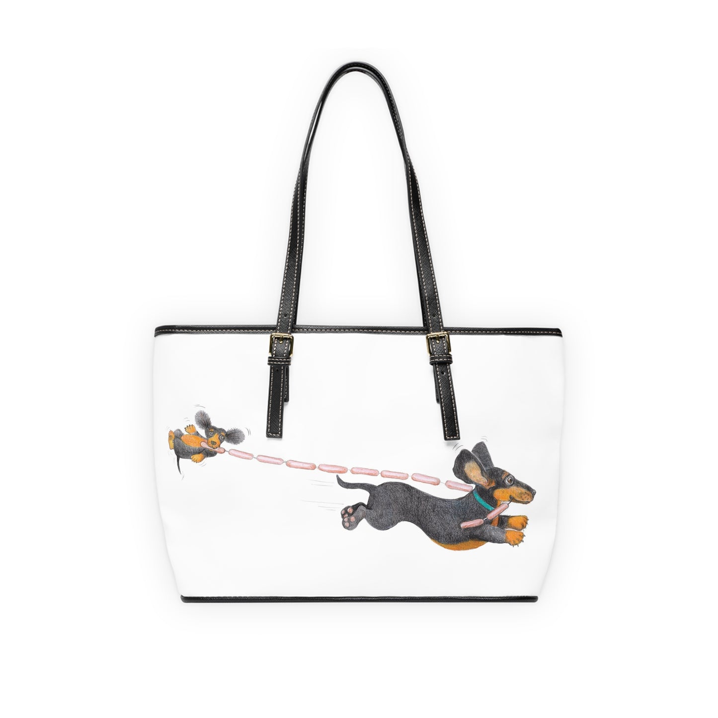 Cheeky Little Sausage PU Leather Shoulder Bag