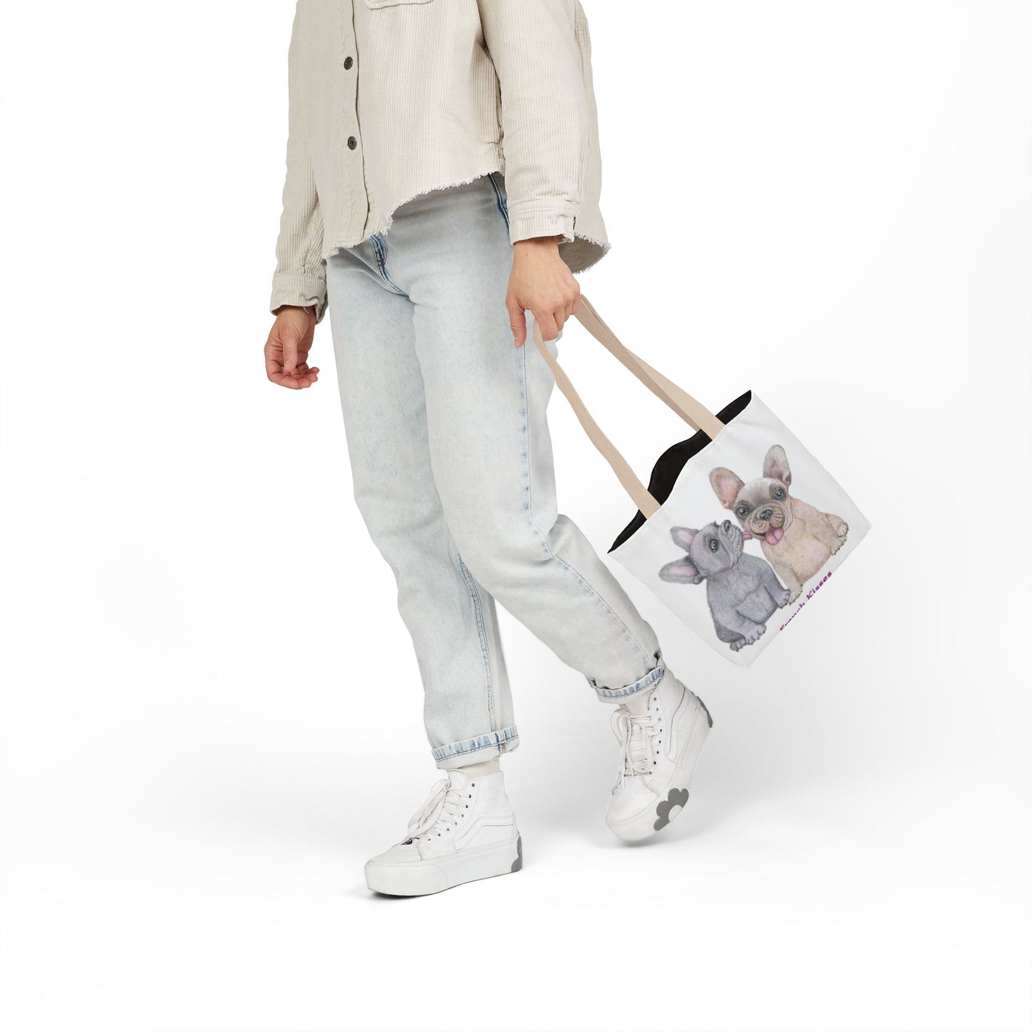 "French Kisses" Canvas Shopper