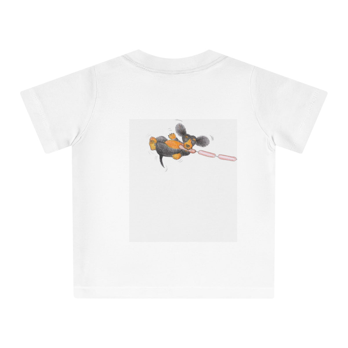 Cheeky Little Sausage Baby T-Shirt — Cute Dachshund Infant Tee